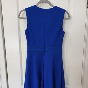 Calvin Klein Sleeveless Royal Blue A-Line Cocktail Dress